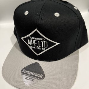 MPE.Ltd Snapback 5 Panel Cap – Black & Grey